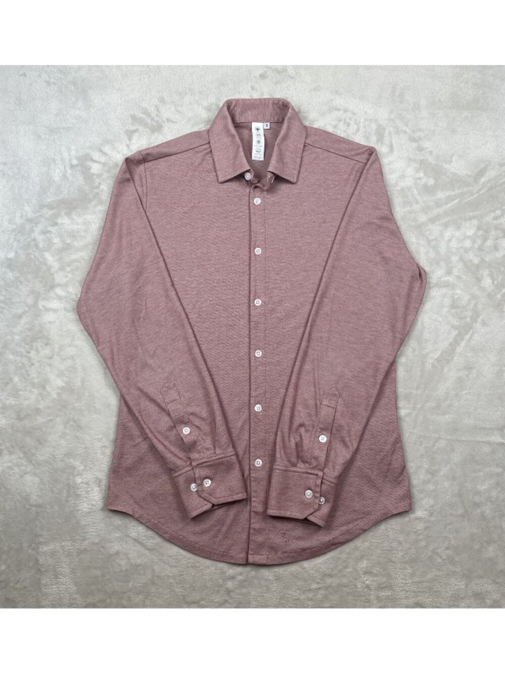Athletic Fit Long-Sleeve Button-Up Shirt 4-Way Stretch Moisture-Wicking Small